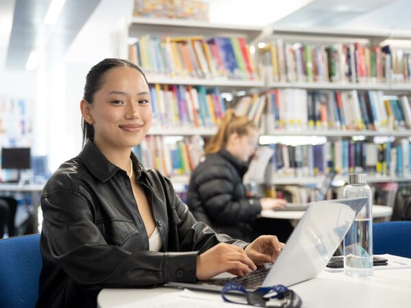 Student working in the E-Hub