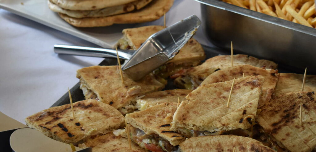 Food that a catering student has prepared