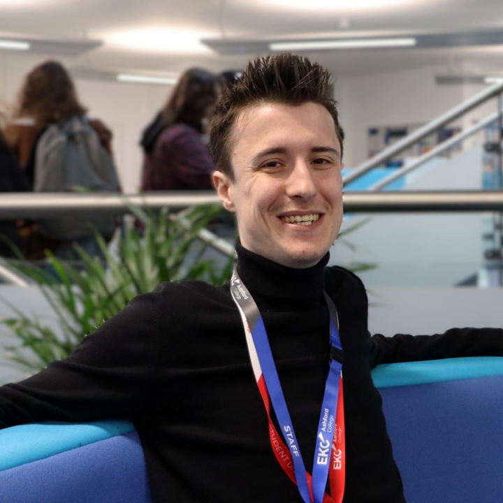 SU president Andrew - smiling at the camera
