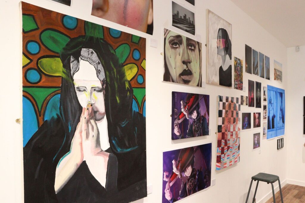Photo of art in gallery