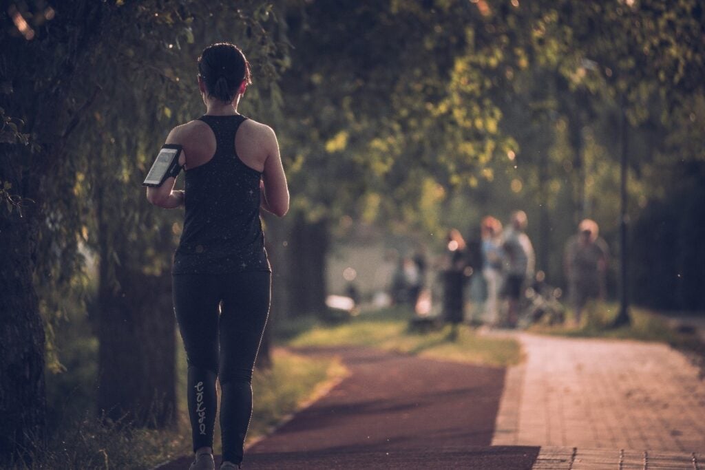 student running