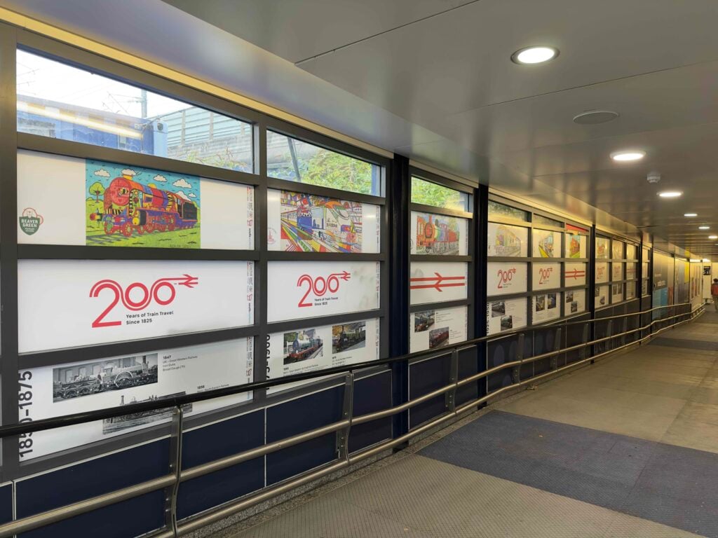 exhibition at Ashford train station