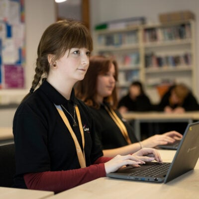 Junior College students working in classroom