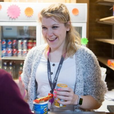 Foundation and Inclusive Learning students in College shop