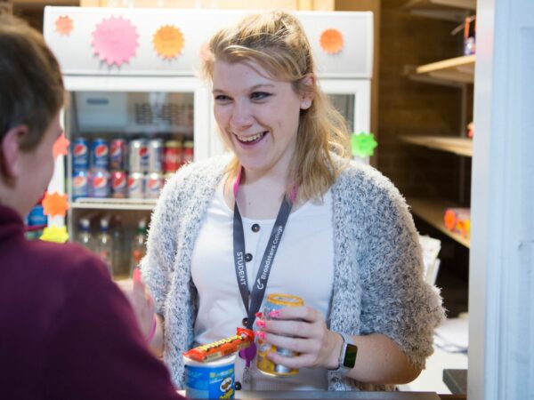 Foundation and Inclusive Learning students in College shop