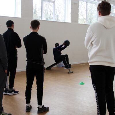 sports hall with students inside