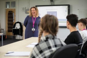 lecturer teaching business students