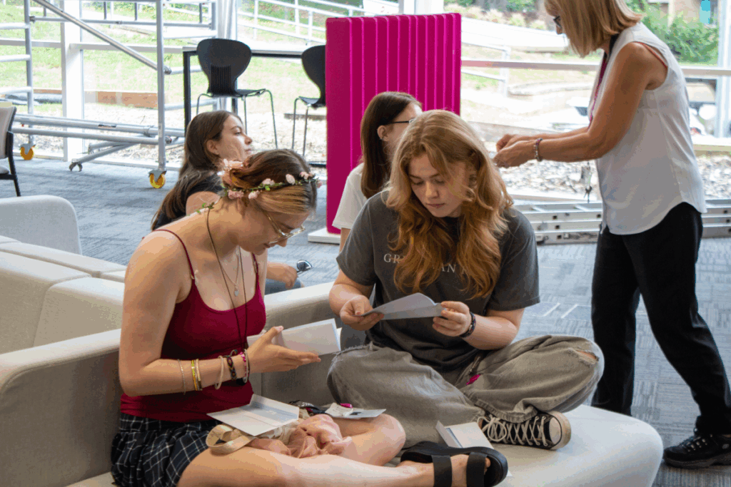 students open their results for results day