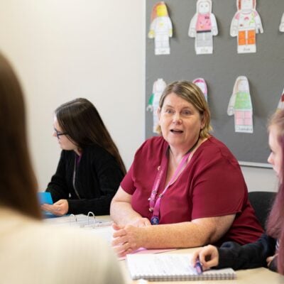 Tutor in classroom
