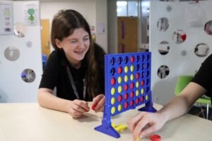 student in The Hub