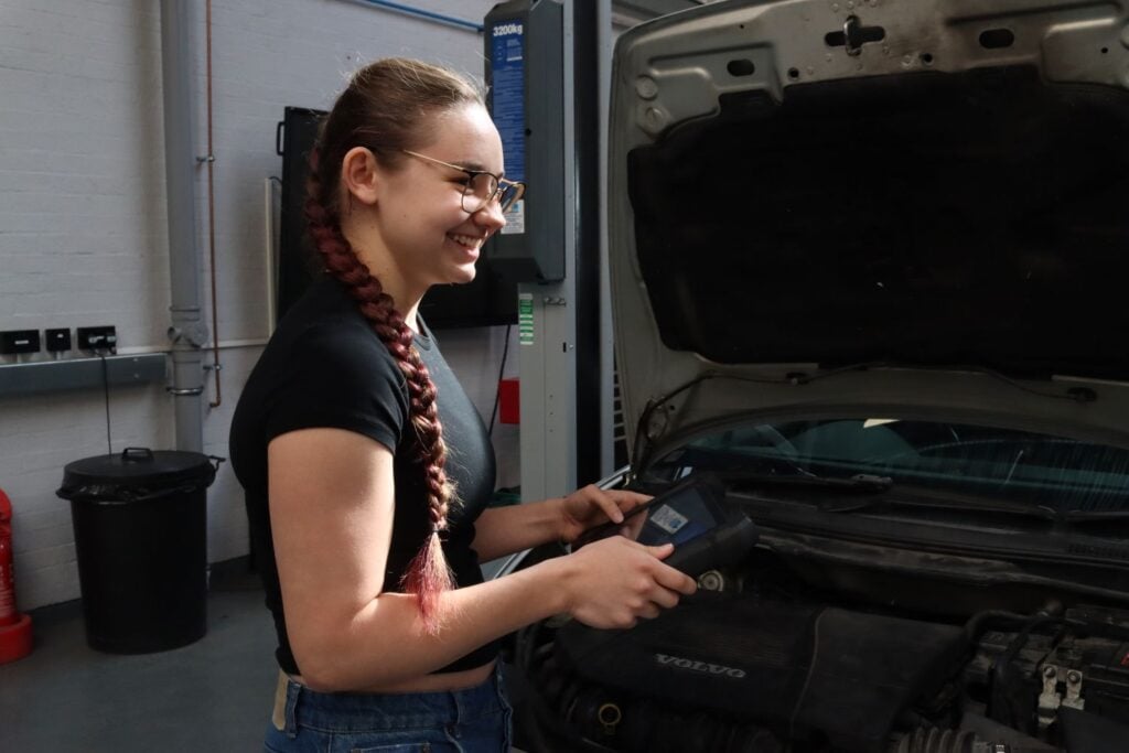 EKC Broadstairs College Automotive student