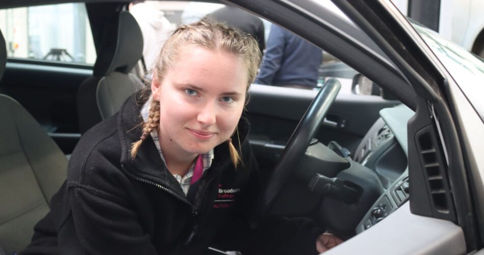 Automotive student at EKC Broadstairs College