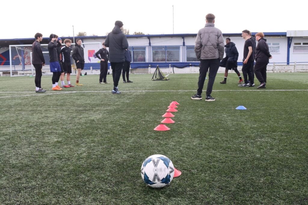sports students at Margate Football Club