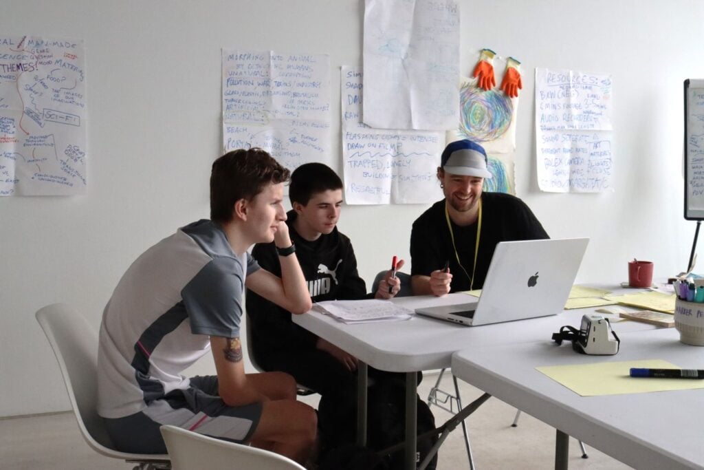 two media students collaborate with Jess Dadds