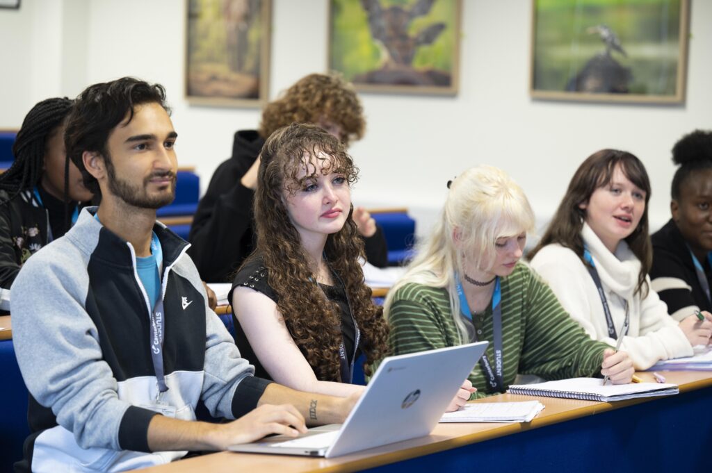 A Levels students working in a lesson