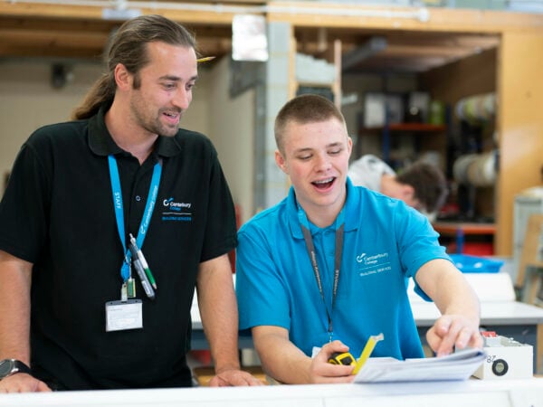 Electrical student working