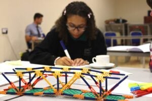 a student designs a bridge