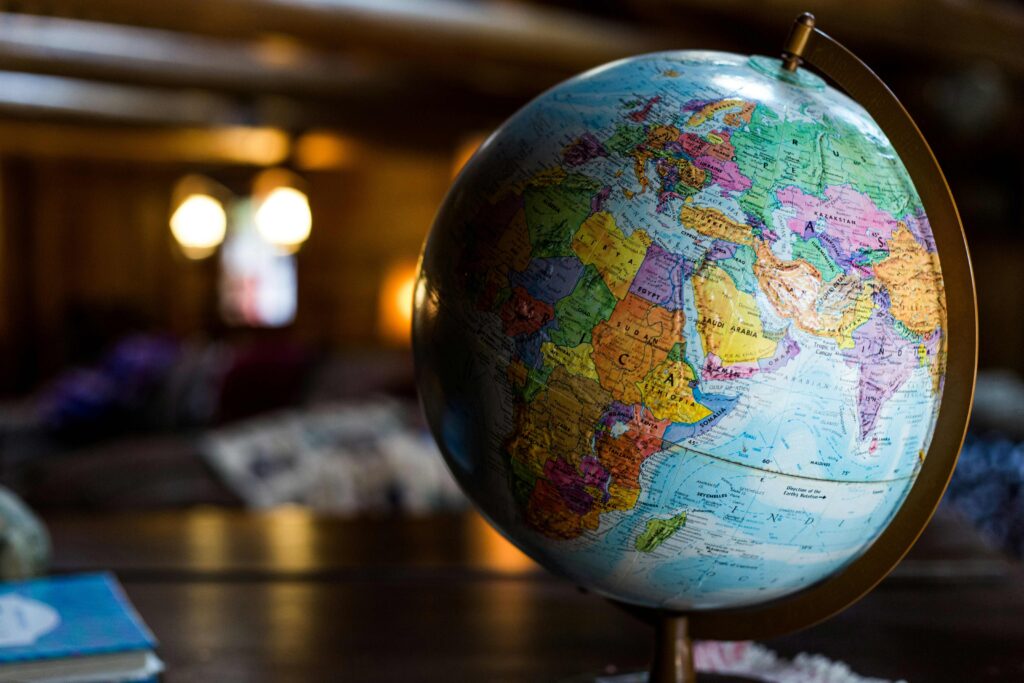 geography globe of the world