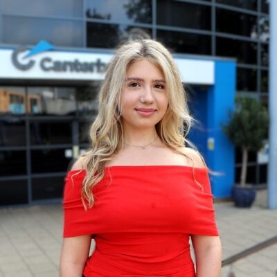 A Levels student at EKC Canterbury College