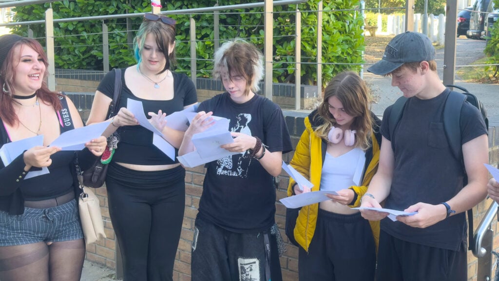 EKC Canterbury College students collect results on Level 2 Results Day