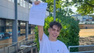EKC Canterbury College student on Level 2 Results Day