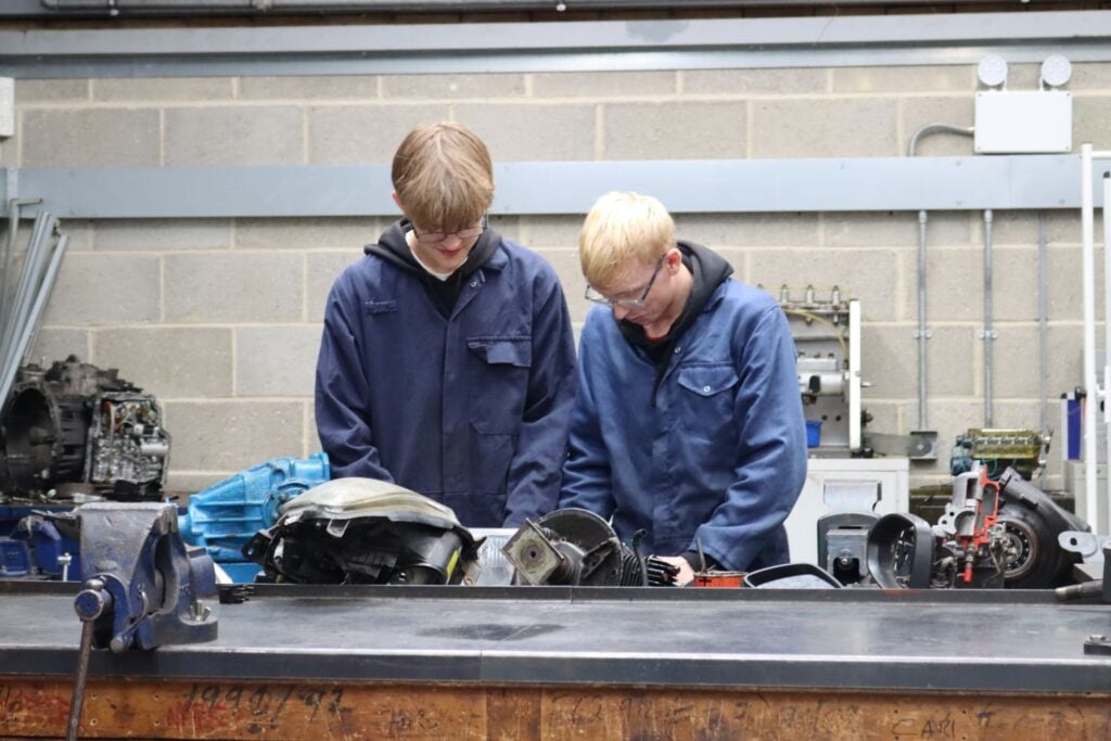 Automotive student at EKC Canterbury College