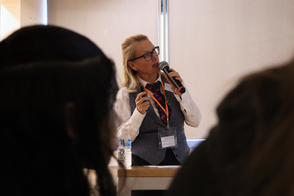 Guest speaker at lecturn