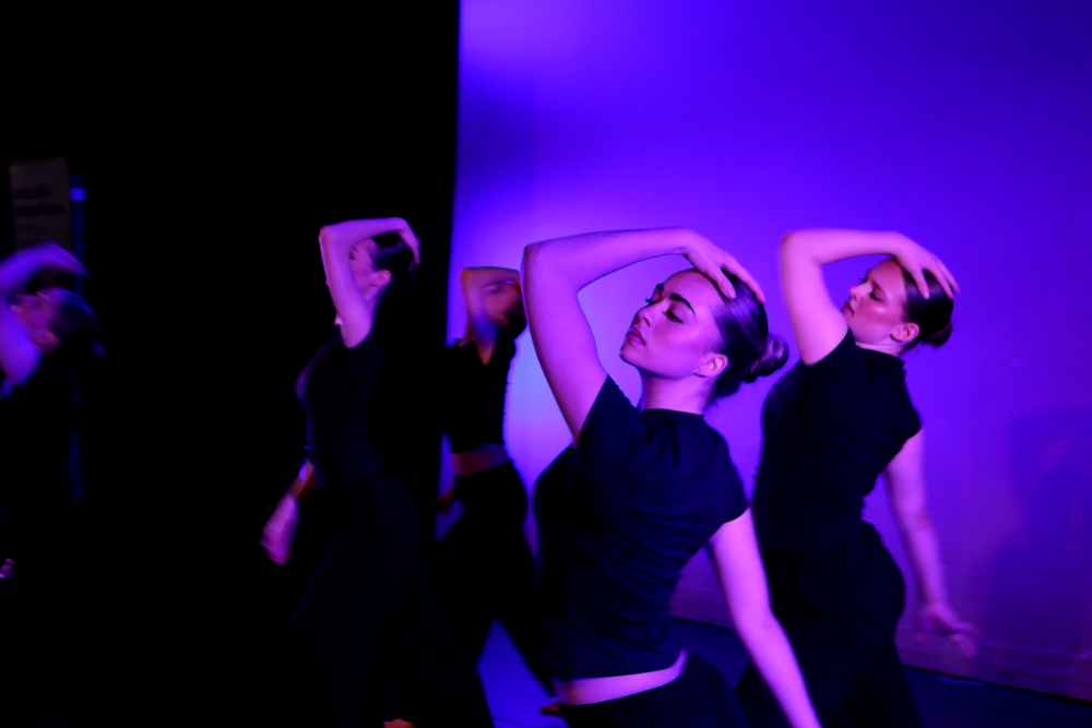 Dance students in theatre