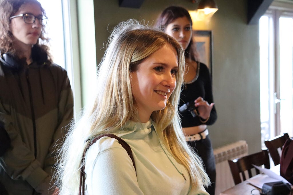 a student visits Solley's ice cream