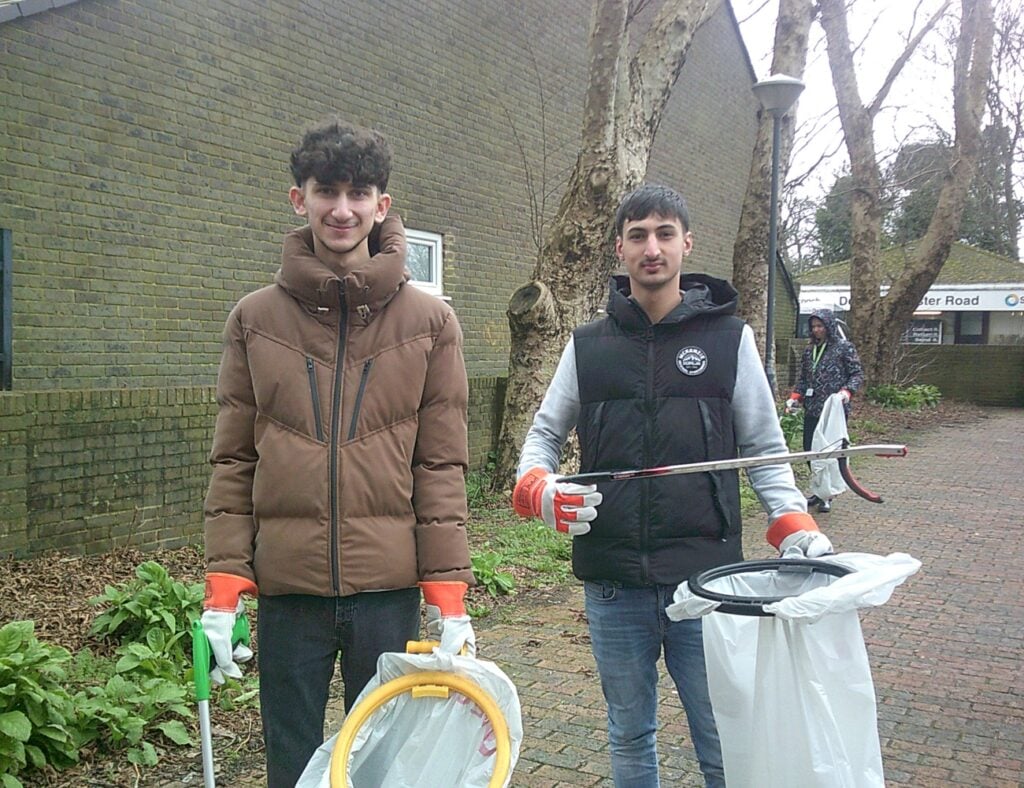 two ESOL student participate in community week