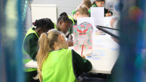 students write letters to Santa