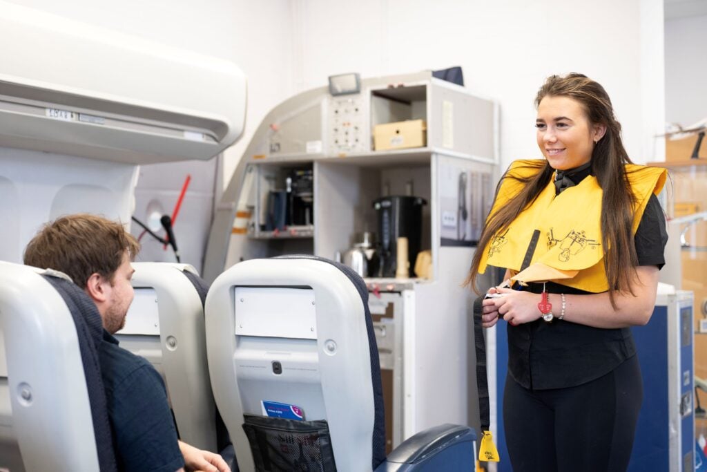 Travel students in our plane simulation suite