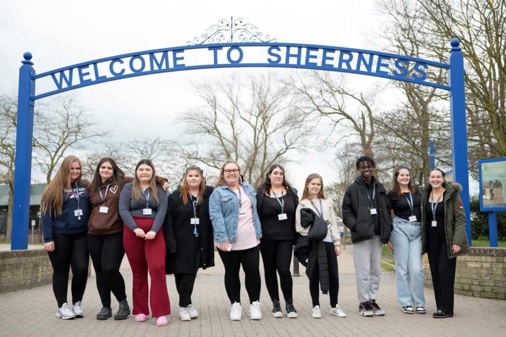 group of students in sheerness