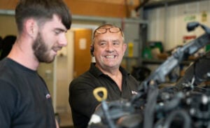 an apprentice with his mentor