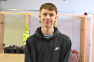 student at plumbing and electrical centre