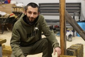 photo of bricklaying student