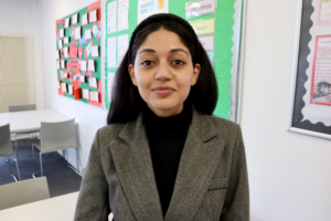 Student in a classroom