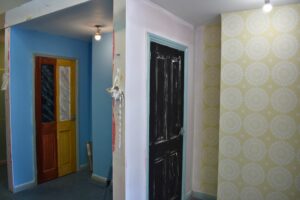 Image of the Folkestone Painting and Decorating area with walls and doors.
