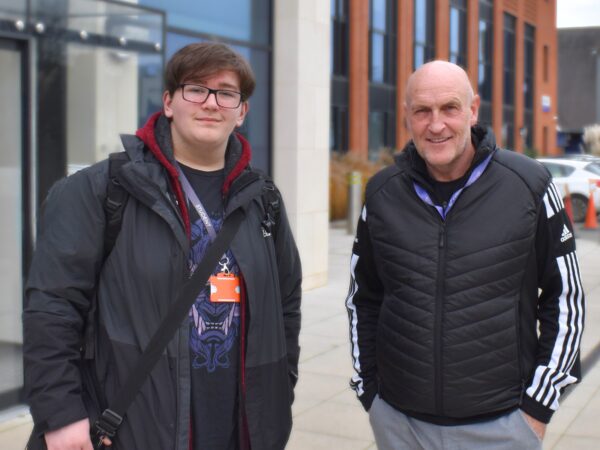 Student President and Student Experience Officer outside College