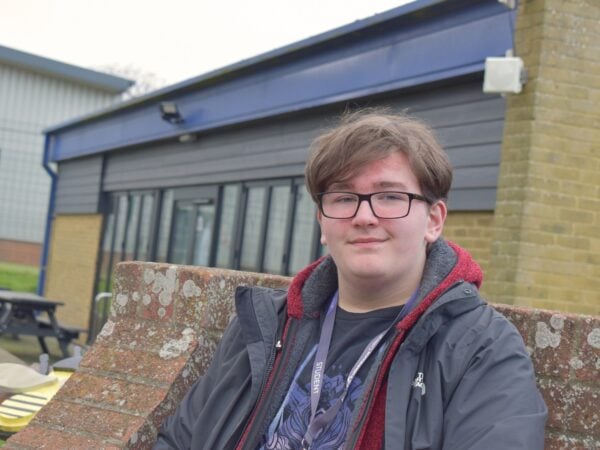 Student Union President photo outside College
