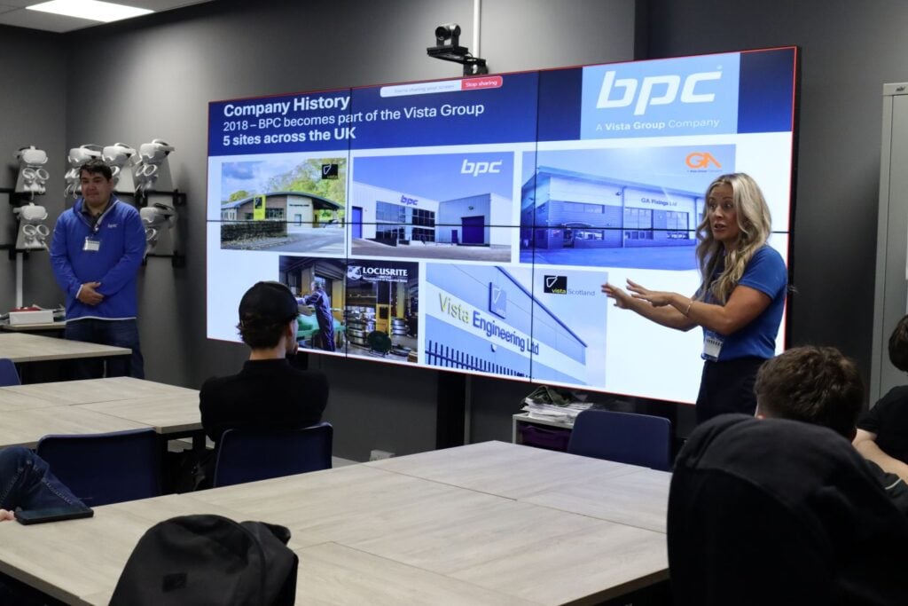 BPC delivers talk to our Bricklaying and Plastering students