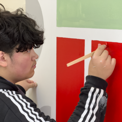 Painting student at EKC Folkestone college